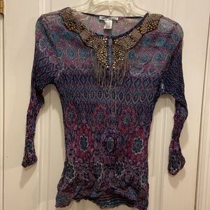 See-Through Sheer Albert Makali Blouse